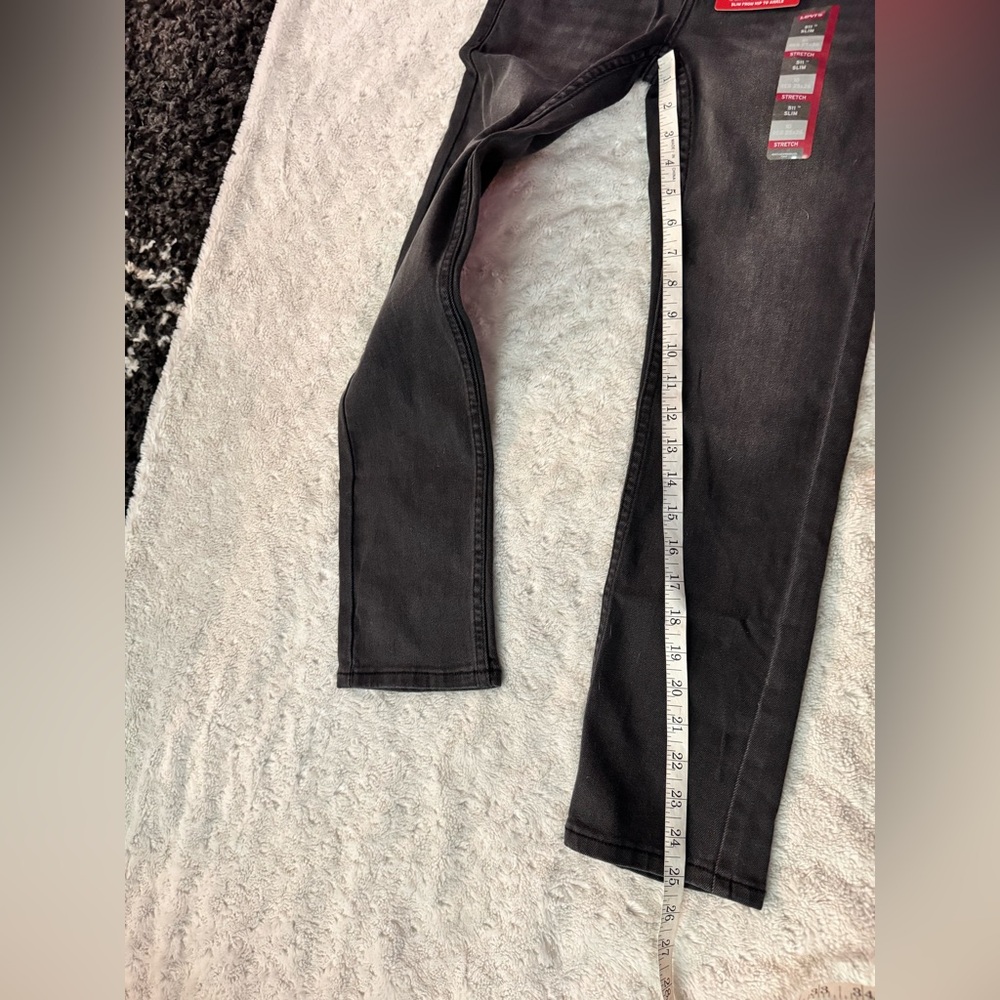 NWT- LEVIS boys 511- SLIM FIT JEAN SLIM FROM HIP TO ANKLE in FADED BLACK - Picture 10 of 12